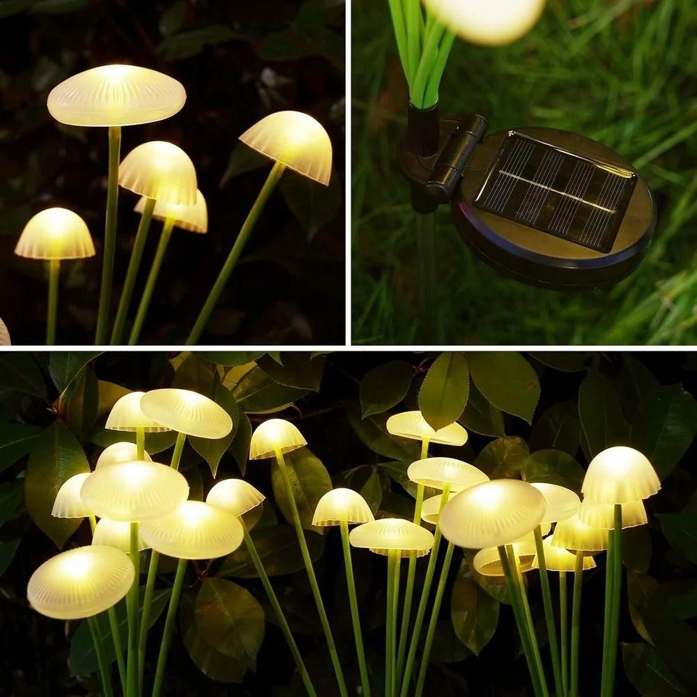 5 Watt 8 LED Solar Mushroom Garden Solar Light - K360WORLD