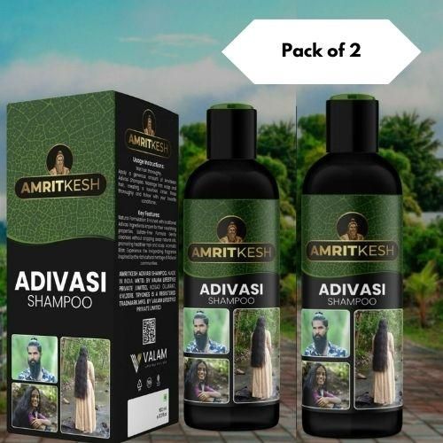 Amritkesh Adivasi Shampoo 100ml - Unleash the Power of Nature (Pack of 2) - K360WORLD
