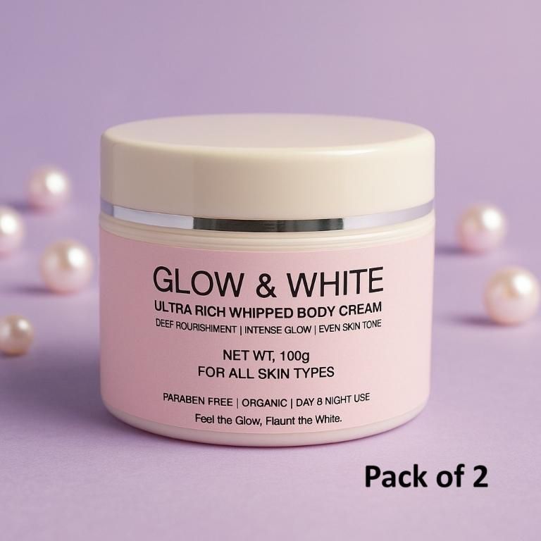 Glow & White Body Cream 100gm Each (Pack of 2) - K360WORLD