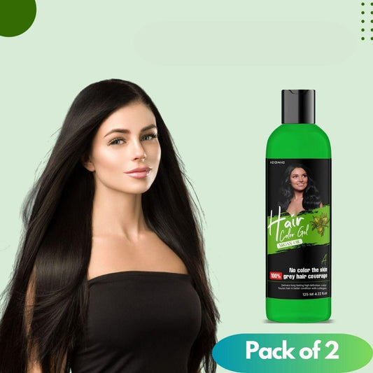 Hair Color Gel - 100% Gray Hair Coverage 125ML (Pack of 2) - K360WORLD
