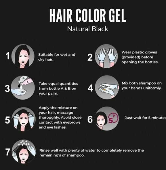 Hair Color Gel - 100% Gray Hair Coverage 125ML (Pack of 2) - K360WORLD