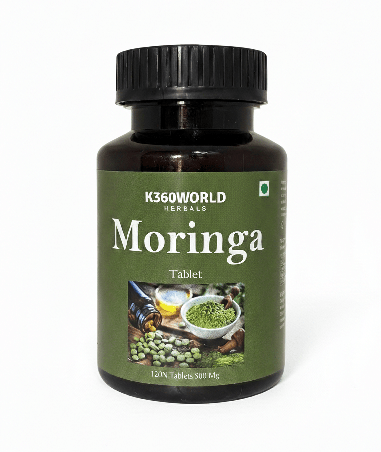 K360WORLD Moringa Tablets 500 mg Leaf Extract – 120 Herbal Tablets - K360WORLD