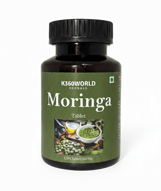 K360WORLD Moringa Tablets 500 mg Leaf Extract – 120 Herbal Tablets - K360WORLD