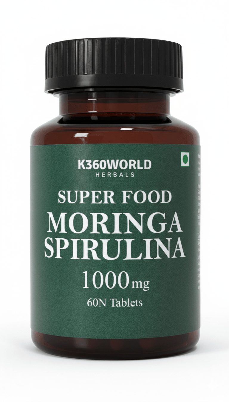 Moringa & Spirulina Tablets 1000 mg – Superfood Supplement
